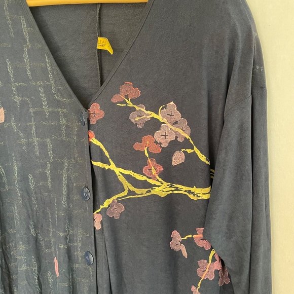 STALEY GRETZINGER Women's Size XL - XXL Art to Wear Navy Loose Shirt Jacket - Picture 2 of 7